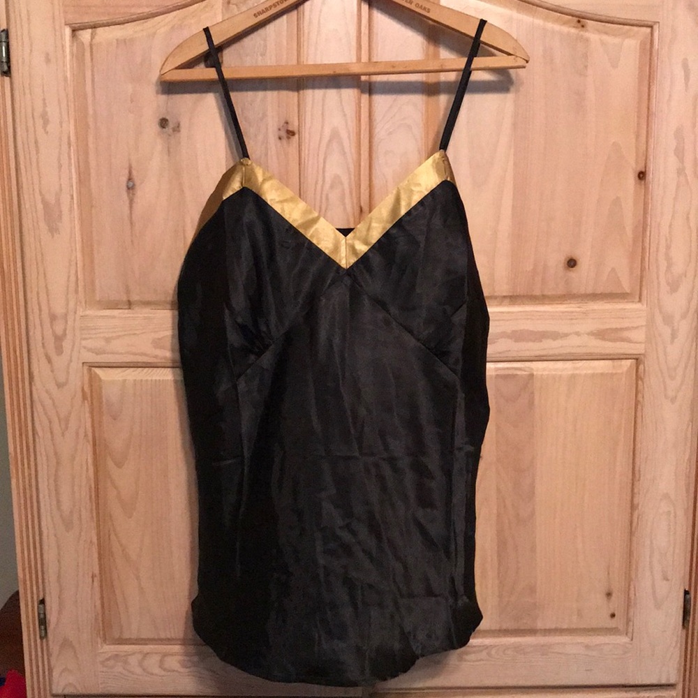 Alexander Del Rossa NWT black silk cami